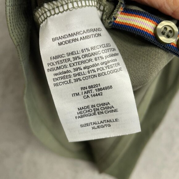 Modern Ambition Men's XL Olive Green Short Sleeve Polo Shirt N0634 - Picture 8 of 11